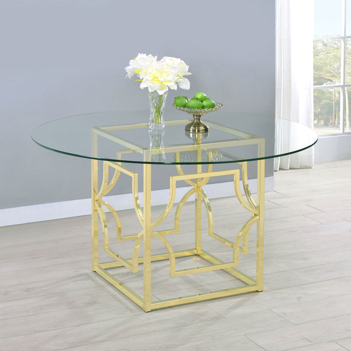 Starlight Round Glass Top Dining Table