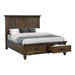 Franco Queen Storage Bed Burnished Oak image