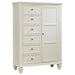 Sandy Beach 8-drawer Door Chest Storage Cream White image