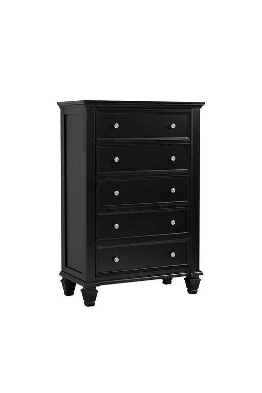 Sandy Beach 5-drawer Chest Black image