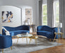 Sophia Camel Back Living Room Set Blue image