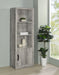 Burke 3-shelf Media Tower With Storage Cabinet Grey Driftwood image