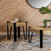 Winston Wooden Square Top End Table Natural and Matte Black image